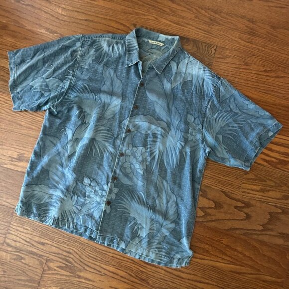 Tommy Bahama Vine Lines 100% Silk Camp Shirt Size XL Resortwear Vacation Beach - Picture 2 of 7